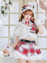 【即日発送】【サンタ】ロゼチェックビジューライントナカイ【Malymoon/マリームーン】【コスプレ11点セット】【フリーサイズ/1カラー】[OF03]