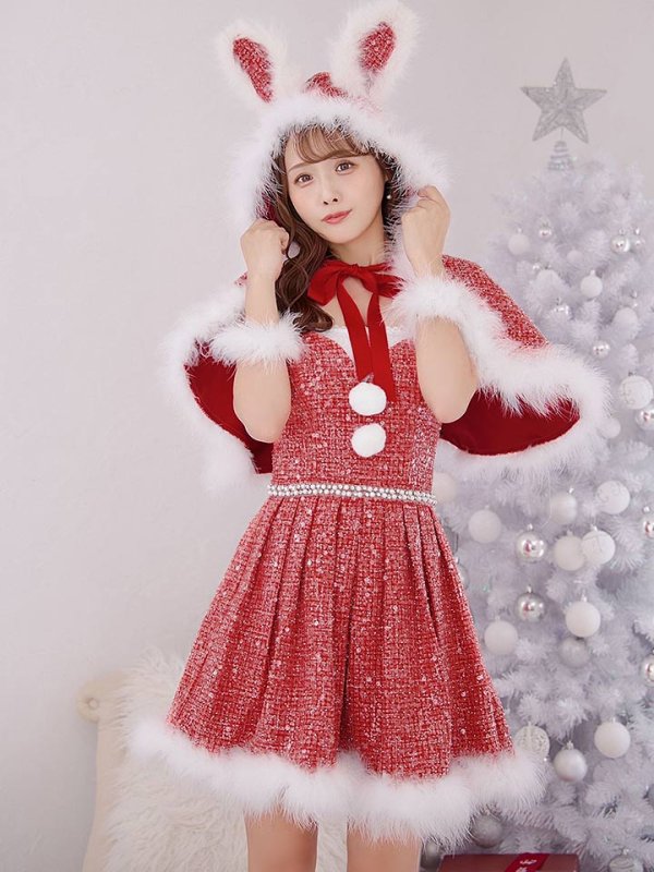 画像25: 【予約 / 11月下旬発送予定】【送料無料！】【サンタ】ウサ耳ケープ【Fサイズ/3カラー】[OF03]