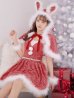 画像35: 【一部予約商品/11月中旬発送予定】【サンタコス 4点セット】【XS-XLサイズ/3カラー】ラメツイードミニワンピースサンタ[YMT]