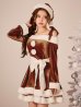 画像8: 【予約 / 10月下旬発送予定】【sugar nine サンタコス 4点セット】【XS-XLサイズ/8カラー】グリッターリボン2段フレアサンタコスプレ[YMT]