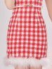 画像14: 【サンタコス 5点セット】【XS-XLサイズ/2カラー】ギンガムチェック タイトワンピースサンタコスプレ[YMT] (14)