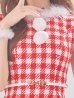 画像13: 【サンタコス 5点セット】【XS-XLサイズ/2カラー】ギンガムチェック タイトワンピースサンタコスプレ[YMT] (13)
