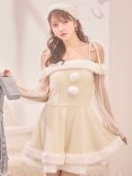 【サンタSALE!!】【即日発送】【サンタコス 3点セット】【XS-XLサイズ/1カラー】オフショルダーシアーチュールフレアサンタコスプレ[HC02]