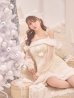画像8: 【即日発送】【サンタコス 3点セット】【XS-XLサイズ/1カラー】オフショルダーシアーチュールフレアサンタコスプレ[OF01] (8)