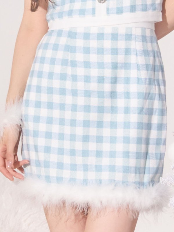 画像22: 【即日発送！】【サンタコス 4点セット】【S-Mサイズ/1カラー】ギンガムチェックタイトサンタコスプレ[OF01]