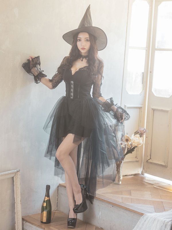 画像6: 【即日発送】ブラックバニーコスプレセット【sugar nineハロウィンコスプレ4点セット】 【S-XLサイズ/1カラー】[HC03]