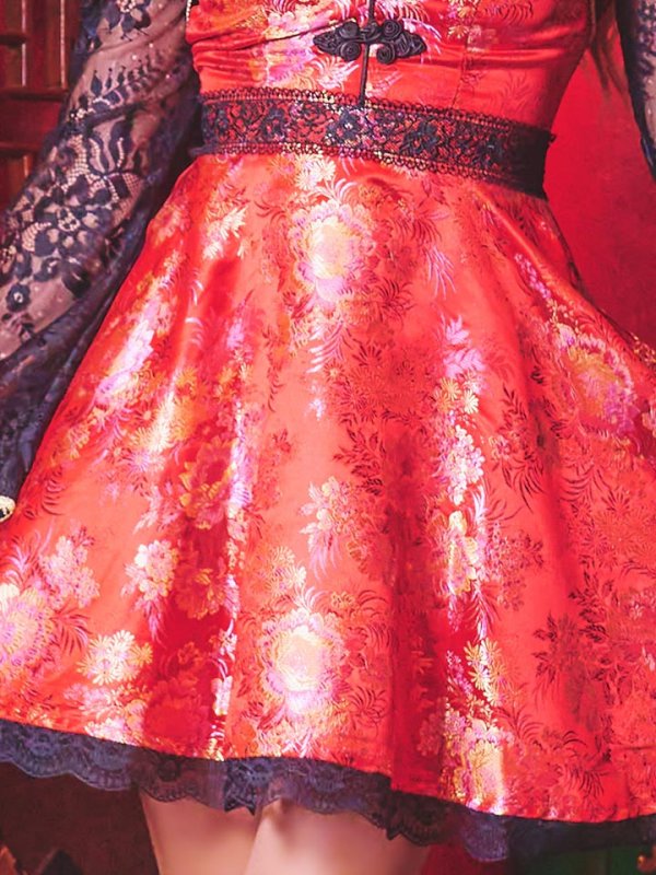 画像10: 【即日発送】フレアチャイナ服ドレスコスプレセット【sugar nineハロウィンコスプレ2点セット】【4サイズ/2カラー】(SE01YN)【OF01】