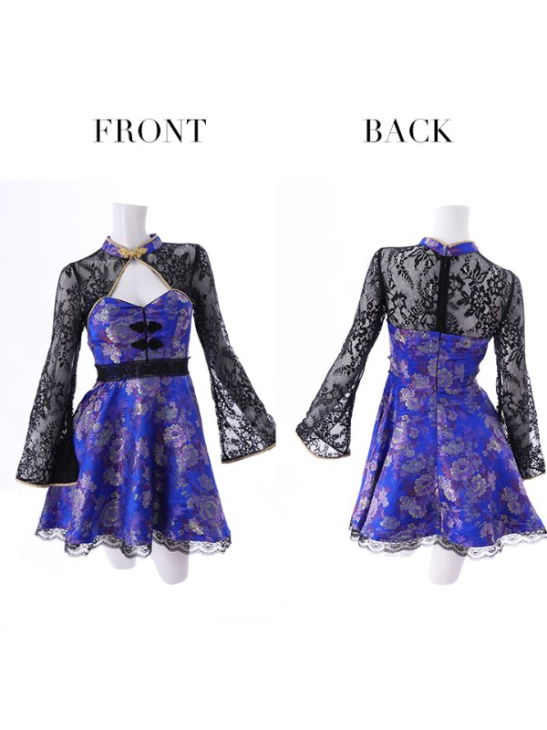 画像15: 【即日発送】フレアチャイナ服ドレスコスプレセット【sugar nineハロウィンコスプレ2点セット】【4サイズ/2カラー】(SE01YN)【HC03】