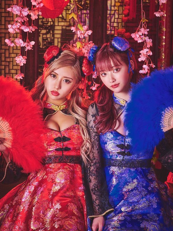 画像4: 【即日発送】フレアチャイナ服ドレスコスプレセット【sugar nineハロウィンコスプレ2点セット】【4サイズ/2カラー】(SE01YN)【HC03】