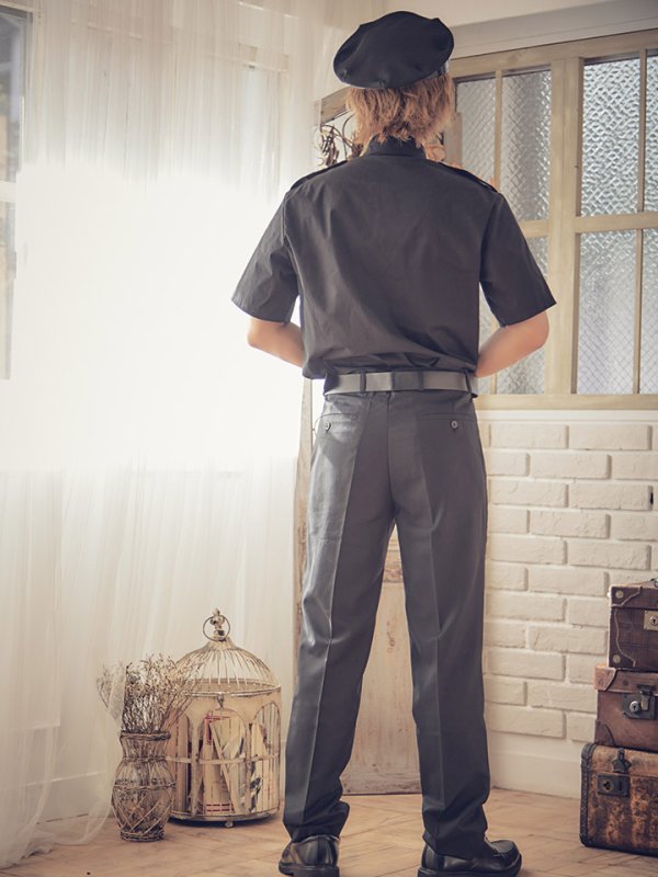 画像10: 【即日発送】即日発送!ブラックポリスコスプレセット【sugar nineハロウィンコスプレ5点セット】【2サイズ/1カラー】[HC02-Bsv/-Bg]