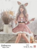 【即日発送】フードバニーコスプレ/スカートベロアアニマルコスプレセット【sugar nineハロウィンコスプレ2点セット】【S〜XLサイズ/1カラー】【HC02】