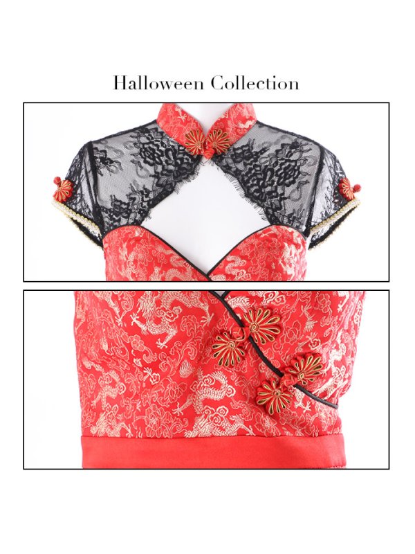 画像31: 【即日発送】ロングスカートチャイナ服ドレスコスプレセット【ハロウィンコスプレ2点セット】【4サイズ/2カラー】(SE01YN)【OF01】