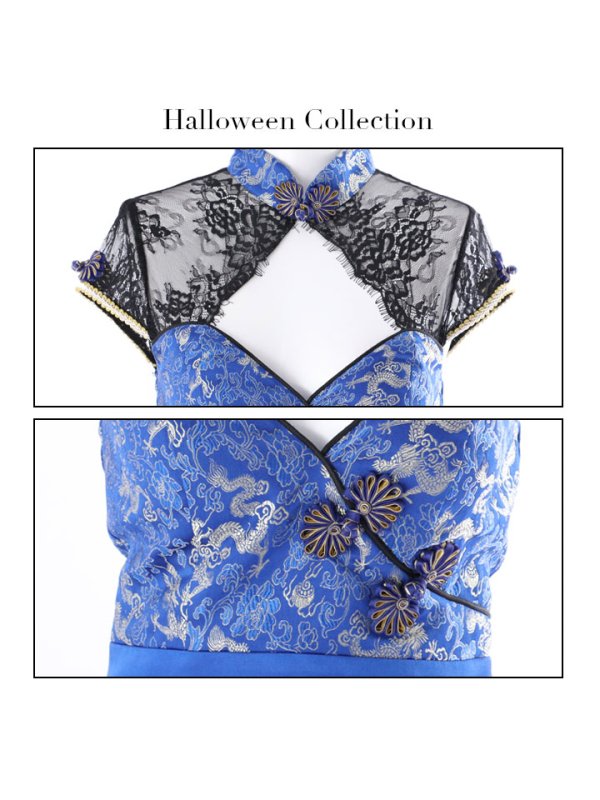 画像20: 【即日発送】ロングスカートチャイナ服ドレスコスプレセット【ハロウィンコスプレ2点セット】【4サイズ/2カラー】(SE01YN)【OF01】
