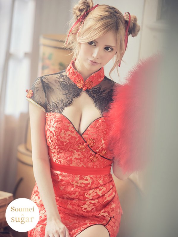 画像3: 【即日発送】ロングスカートチャイナ服ドレスコスプレセット【ハロウィンコスプレ2点セット】【4サイズ/2カラー】(SE01YN)【OF01】