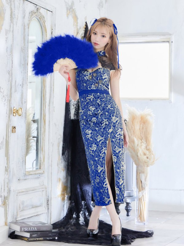 画像5: 【即日発送】ロングスカートチャイナ服ドレスコスプレセット【ハロウィンコスプレ2点セット】【3サイズ/2カラー】(SE01YN)【HC03】