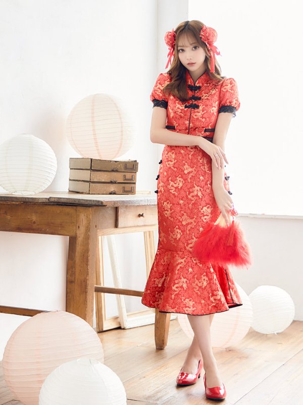 画像5: 【SALE!!】【即日発送】マーメイドスカートチャイナドレスコスプレ【sugar nineハロウィン2点セット】【S-Lサイズ/1カラー】 (SE01YN)[OF01]