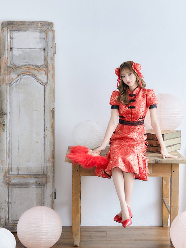 画像10: 【SALE!!】【即日発送】マーメイドスカートチャイナドレスコスプレ【sugar nineハロウィン2点セット】【S-Lサイズ/1カラー】 (SE01YN)[OF01]