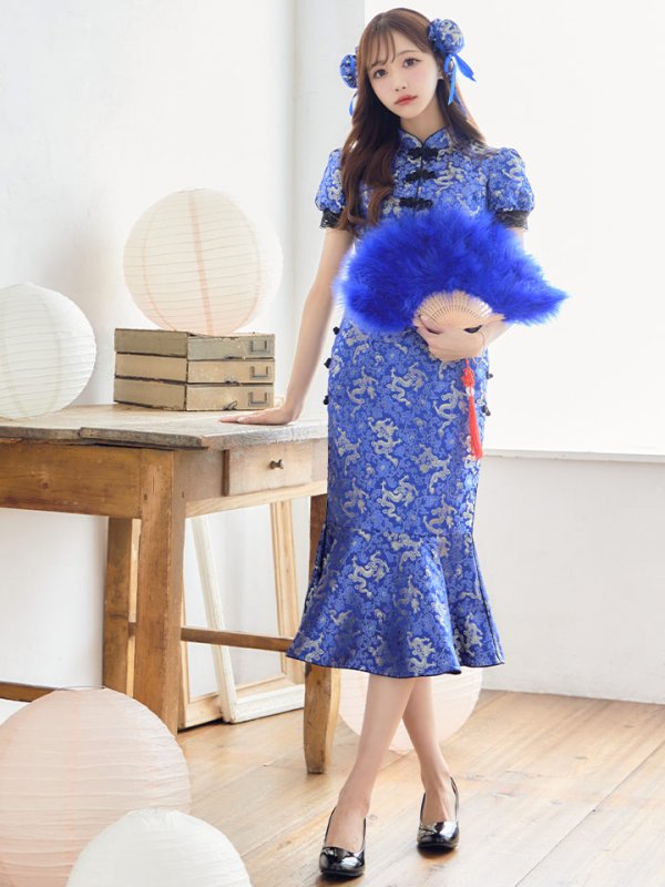 画像8: 【SALE!!】【即日発送】マーメイドスカートチャイナドレスコスプレ【sugar nineハロウィン2点セット】【S-Lサイズ/1カラー】(SE01YN)[HC03]