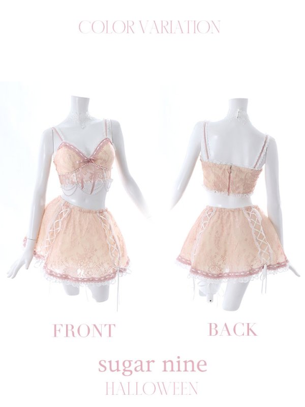画像13: 【即日発送】2ピース/レースセクシーエンジェル/天使コスプレ【sugar nineハロウィン7点セット】【S-Mサイズ/2カラー】[OF01-H]