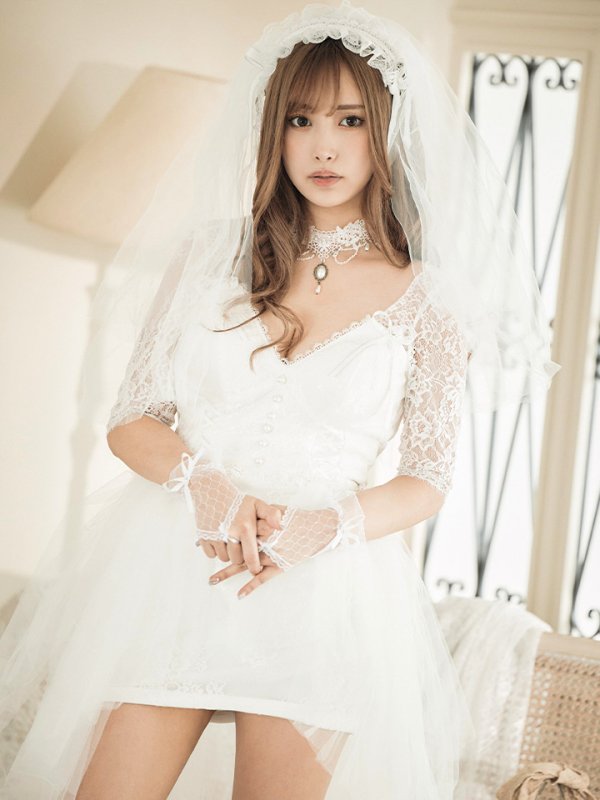 画像5: 【SALE!!】【即日発送】ショートイン花嫁ゾンビコスプレ/ブライドゾンビ【sugar nineハロウィン4点セット】【S-Lサイズ/1カラー】[HC03]