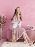 【値下げ！】【即日発送】ファーポンチョ付きベアメイドコスプレ/ワンピースコスプレ【sugar nineハロウィン4点セット】【S-Lサイズ/1カラー】[YMT]