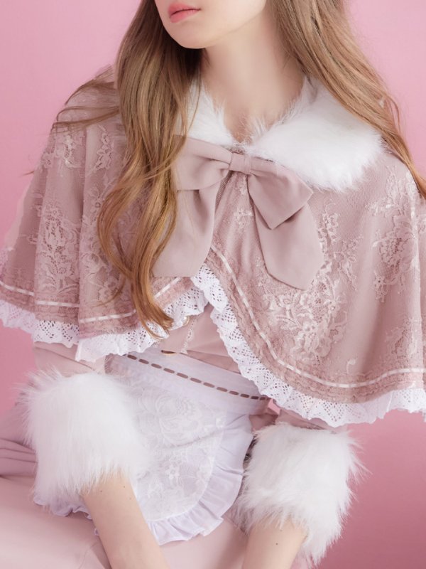 画像7: 【SALE!!】【即日発送】ファーポンチョ付きベアメイドコスプレ/ワンピースコスプレ【sugar nineハロウィン4点セット】【S-Lサイズ/1カラー】[OF01]