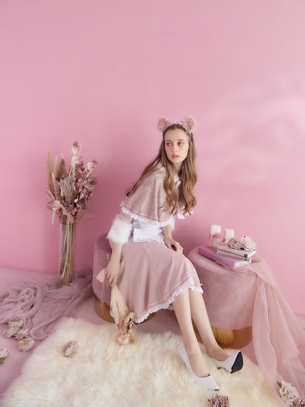 画像11: 【SALE!!】【即日発送】ファーポンチョ付きベアメイドコスプレ/ワンピースコスプレ【sugar nineハロウィン4点セット】【S-Lサイズ/1カラー】[OF01]