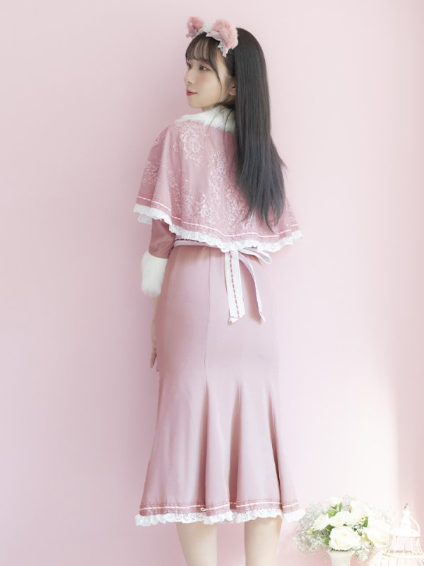 画像8: 【SALE!!】【即日発送】ファーポンチョ付きベアメイドコスプレ/ワンピースコスプレ【sugar nineハロウィン4点セット】【S-Lサイズ/1カラー】[OF01]