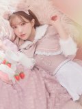 【値下げ！】【即日発送】ファーポンチョ付きベアメイドコスプレ/ワンピースコスプレ【sugar nineハロウィン4点セット】【S-Lサイズ/1カラー】[YMT]