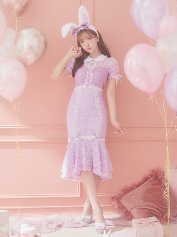 画像5: 【SALE!!】【即日発送】バニーレースワンピースコスプレ/マーメイドスカート【sugar nineハロウィン3点セット】【S-Lサイズ/2カラー】(SU220153)[OF01]