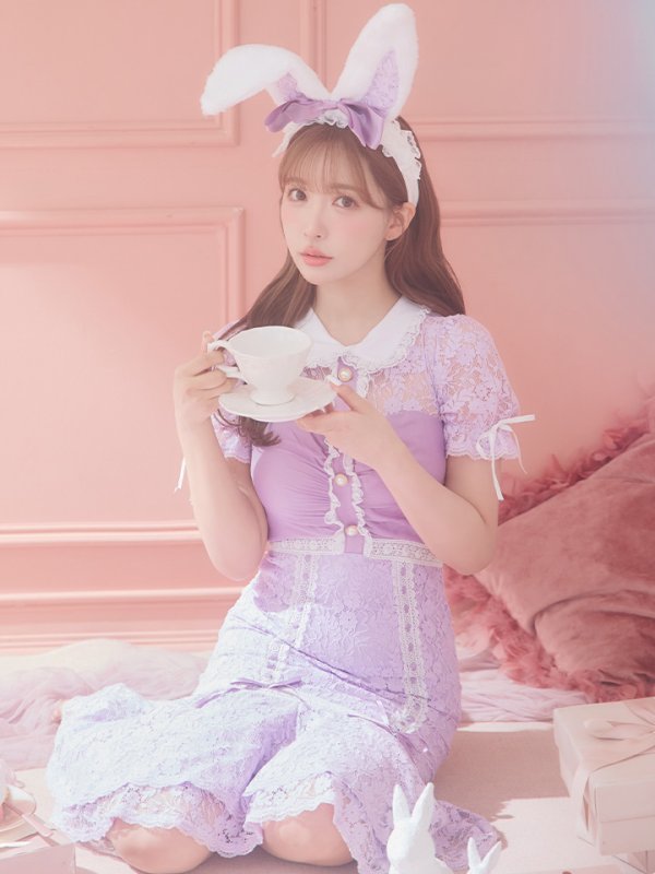 画像11: 【SALE!!】【即日発送】バニーレースワンピースコスプレ/マーメイドスカート【sugar nineハロウィン3点セット】【S-Lサイズ/2カラー】(SU220153)[OF01]