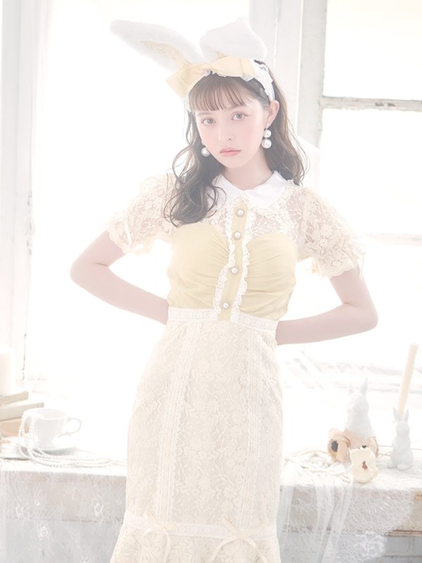 画像7: 【SALE!!】【即日発送】【ハロウィン】 バニーレースワンピースコスプレ 【コスプレ3点セット】【S-Lサイズ/2カラー】[OF01]