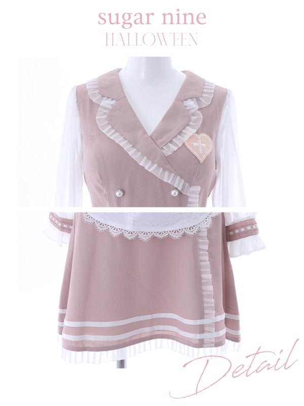 画像25: 【即日発送】ナースコスプレ/ワンピースコスプレ/Aライン/フレアスカート【sugar nineハロウィン3点セット】【S-Lサイズ/1カラー】(SU220155)[OF01]