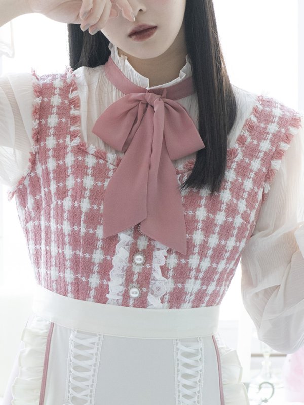 画像4: 【即日発送】ツイードキャットワンピースコスプレ/マーメイドスカート【sugar nineハロウィン3点セット】【S-Lサイズ/1カラー】[OF01]