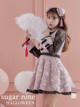 【即日発送】Aライン/フレアスカートチャイナコスプレ【sugar nineハロウィン3点セット】【S-Mサイズ/2カラー】[YMT]