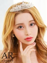 【アクセサリー：ヘアアクセ】【Angel R/エンジェルアール】ティアラ/ バースデー/ ウェディング/ リーフモチーフ/ ストーン/ ビジュー/ ヘアアクセ/ 髪飾り[OF02]