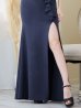 画像6: SALE!カシュクールドレープドレス/ワンカラー/ロングスリーブ/レース/谷間見せ/背中隠し/ロングドレス/キャバドレス 【S-Lサイズ/2カラー】[HC03] 【TN】