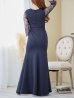 画像7: SALE!カシュクールドレープドレス/ワンカラー/ロングスリーブ/レース/谷間見せ/背中隠し/ロングドレス/キャバドレス 【S-Lサイズ/2カラー】[HC03] 【TN】