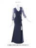 画像21: 【春の大感謝セール】カシュクールドレープドレス/ワンカラー/ロングスリーブ/レース/谷間見せ/背中隠し/ロングドレス/キャバドレス 【S-Lサイズ/2カラー】[HC03] 【TN】
