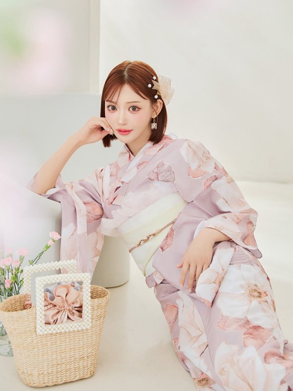 画像12: 【即日発送】【浴衣】 大人スウィートフラワー 薔薇 バラ ローズ 浴衣  【浴衣３点セット 浴衣/帯/下駄】[YMT]