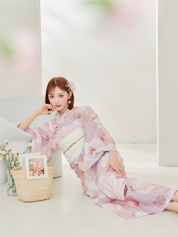 画像15: 【即日発送】【浴衣】 大人スウィートフラワー 薔薇 バラ ローズ 浴衣  【浴衣３点セット 浴衣/帯/下駄】[YMT]