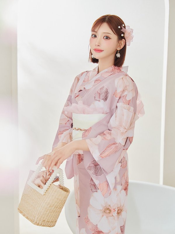 画像6: 【即日発送】【浴衣】 大人スウィートフラワー 薔薇 バラ ローズ 浴衣  【浴衣３点セット 浴衣/帯/下駄】[YMT]