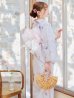 画像6: 【即日発送】可憐なパープルxホワイト牡丹浴衣【浴衣３点セット 浴衣/帯/下駄】OBI-siwa-202-ok-6-W / HIMO-900-yn-8-P / YA-943-kj-BAKEDP / HEKO-800-sb-4-P / GETA-02-ok-2-IV [YMT]