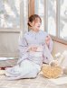 画像9: 【即日発送】可憐なパープルxホワイト牡丹浴衣【浴衣３点セット 浴衣/帯/下駄】OBI-siwa-202-ok-6-W / HIMO-900-yn-8-P / YA-943-kj-BAKEDP / HEKO-800-sb-4-P / GETA-02-ok-2-IV [YMT]