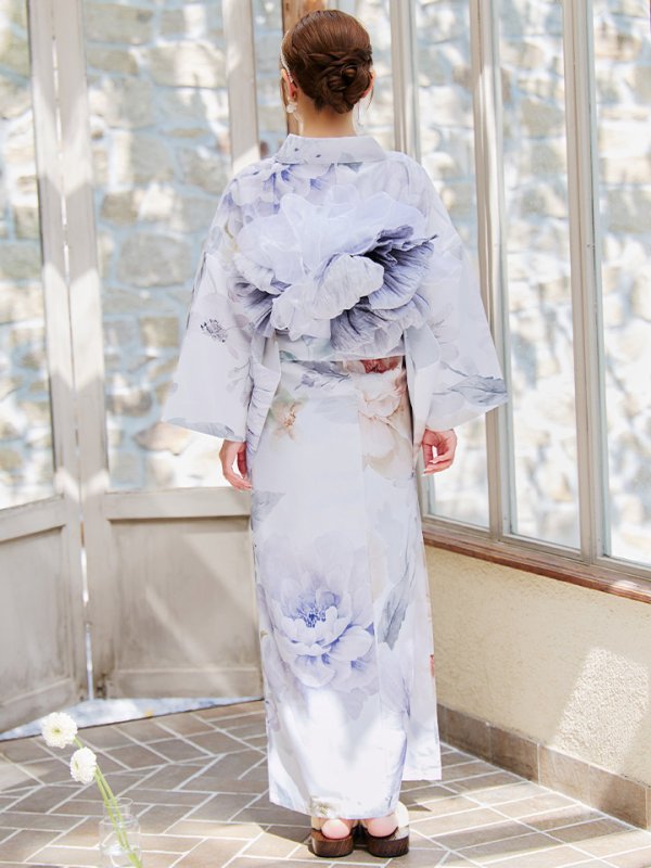 画像15: 【即日発送】シャーベットフラワー牡丹浴衣【浴衣３点セット 浴衣/帯/下駄】[YMT]