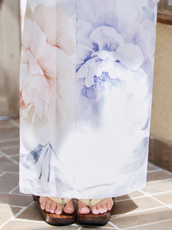 画像17: 【即日発送】シャーベットフラワー牡丹浴衣【浴衣３点セット 浴衣/帯/下駄】[YMT]