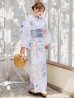 画像3: 【即日発送】シャーベットフラワー牡丹浴衣【浴衣３点セット 浴衣/帯/下駄】OBI-g-500-kj-8-GY / HIMO-900-yn-5-IV / HEKO-800-sb-5-WH / YA-1079-kj-6-W / GETA-01-kj-3-IV/ [YMT]