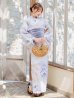画像4: 【即日発送】シャーベットフラワー牡丹浴衣【浴衣３点セット 浴衣/帯/下駄】OBI-g-500-kj-8-GY / HIMO-900-yn-5-IV / HEKO-800-sb-5-WH / YA-1079-kj-6-W / GETA-01-kj-3-IV/ [YMT]