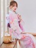 画像1: 【即日発送】ニュアンスピンク金魚浴衣【浴衣３点セット 浴衣/帯/下駄】OBI-g-500-kj-1-R / HIMO-900-yn-5-IV / HEKO-800-sb-5-WH / YA-593-kj-CL / GETA-01-kj-7-P/ [YMT] (1)