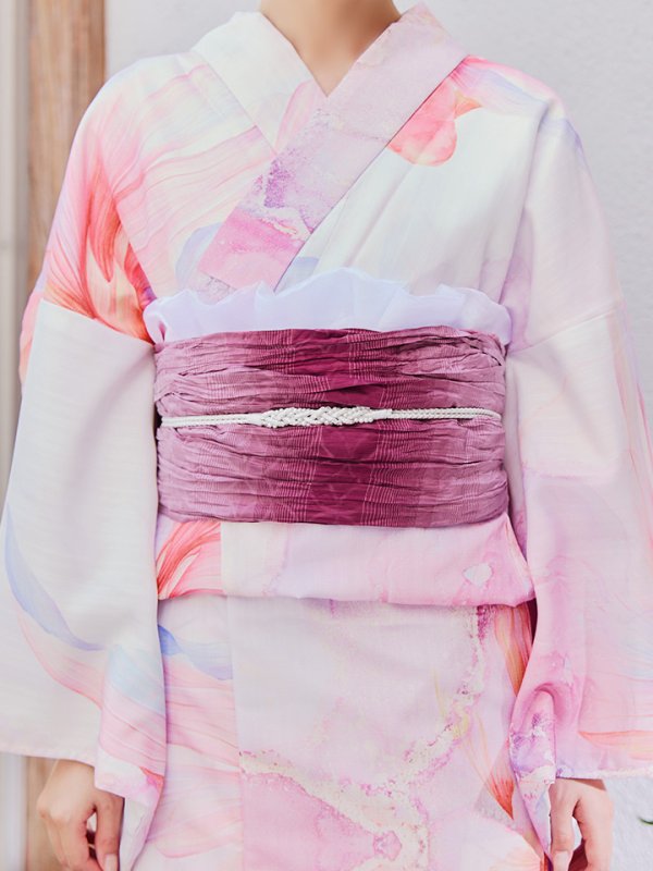 画像18: 【即日発送】ニュアンスピンク金魚浴衣【浴衣３点セット 浴衣/帯/下駄】[YMT]